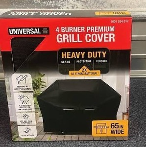 lot 81 image: Universal 4 Burner Premium Grill Cover Heavy Duty 65 in Wide