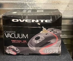 lot 93 image: Ovente Super Turbo ST1600B Canister Vacuum in Box