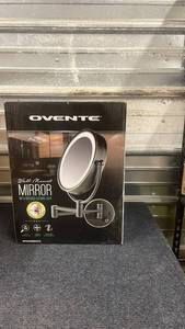 lot 94 image: Ovente Wall Mount Mirror with Diffused LED Ring Light