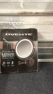 lot 96 image: Ovente Wall Mount Mirror with Diffused LED Ring Light