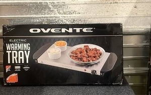lot 105 image: Ovente Electric Warming Tray Stainless Steel 200W Sealed
