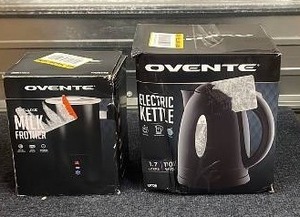 lot 106 image: Ovente Deluxe Milk Frother and Electric Kettle Kitchen Set