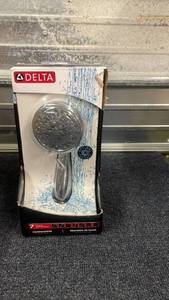 lot 107 image: Delta 7-Spray Handheld Shower with Stainless Steel Hose