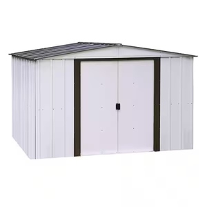 lot 118 image: Arrow Newport 10x8 ft Steel Storage Shed with Sliding Doors