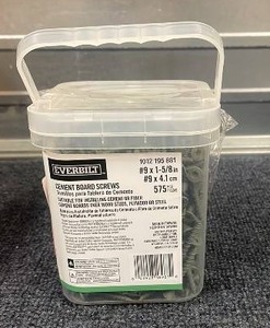 lot 133 image: Everbilt Cement Board Screws #9 x 1-58 in, 575 Pieces