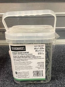 lot 134 image: Everbilt Cement Board Screws #9 x 1-58 in, 575 Pieces