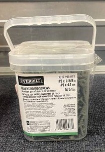 lot 135 image: Everbilt Cement Board Screws #9 x 1-58 in, 575 Pieces