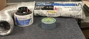 lot 137 image: Flex Foil Duct, Electrical Tape, and Duck Tape Bundle