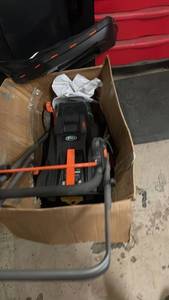 lot 163 image: ted - Untested Corded Electric Lawn Mower with Grass Collection Bag