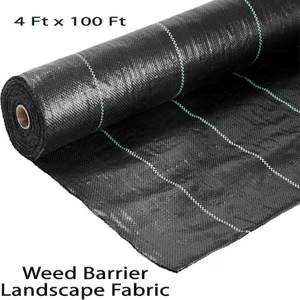 lot 177 image: 4 Ft x 100 Ft Weed Barrier Landscape Fabric Roll