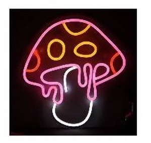 lot 183 image: Peaoy LED Mushroom Neon Light with Installation Kit