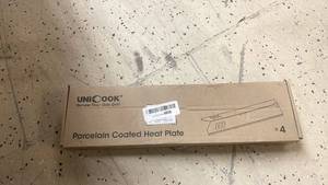 lot 199 image: Unicook Set of 4 Porcelain Coated Heat Plates for Grill