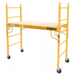 lot 201 image: Metaltech 6 ft Baker Style Rolling Scaffold Platform Jobsite