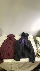 lot 244 image: Eddie Bauer Womens S Zip Hoodie and The North Face Womens UG Hoodie Set