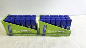 lot 261 image: Lot of 36 Butane Fuel Lighters Refill Canisters 18ml Blue