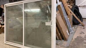 lot 271 image: Large Double-Pane Sliding Window with White Frame