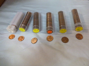 lot 16 image: 6 Rolls of Wheat Back Pennies