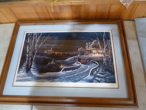 lot 49 image: Signed Terry Redlin Frame Print Family Traditions