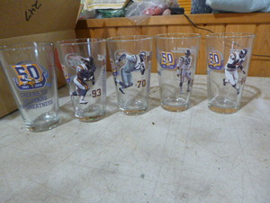 lot 63 image: 5 Miller Lite Minnesota Vikings Beer Glasses