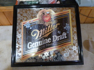 lot 66 image: Miller Genuine Draft Mirrored Sign
