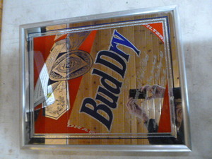 lot 68 image: Bud Dry Mirrored Sign