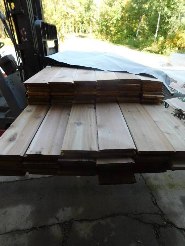 lot 1 image: 1 x 8 Western Red Cedar Tongue & Groove WP-4 V-Groove Gap Reversible - 904 Linear Feet
