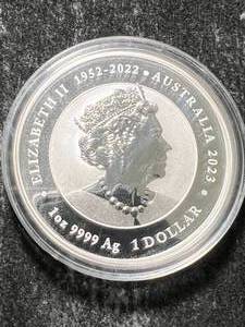 lot 07 image: 1 TROY OZ .9999 FINE SILVER 2023 AUSTRALIAN ROUND IN AIRTITE