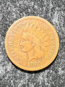 lot 47 image: 1869 US INDIAN HEAD CENT