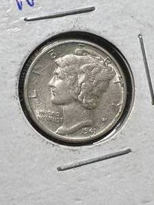 lot 55 image: 1941 US MERCURY DIME