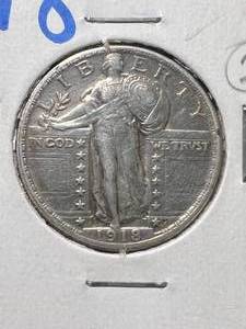lot 67 image: 1918 US STANDING LIBERTY QUARTER