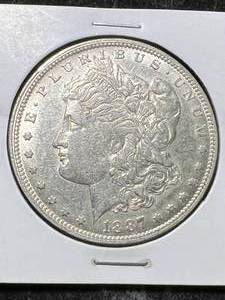 lot 77 image: 1887-O US MORGAN SILVER DOLLAR
