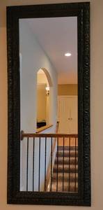 lot 14 image: Ornate Deep Brown Framed Wall Mirror