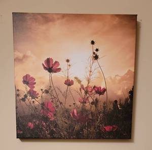 lot 42 image: Canvas Poppy Field Artwork