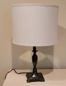 lot 75 image: Burnished Bronze Swing Arm Table Lamp