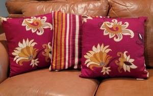 lot 116 image: Pier One Rich Hue Decorative Pillow Trio