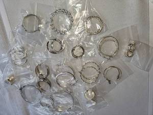 lot 156 image: Hoop It Up Silver Earring Collection