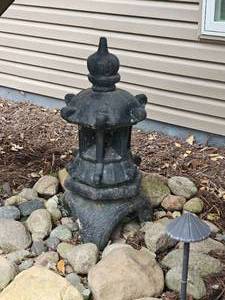 lot 249 image: Concrete Garden Lantern Pagoda Cap Finial