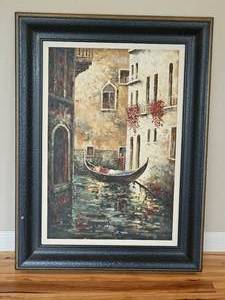 lot 85 image: Uttermost Venetian Canal Dcor Oil Painting