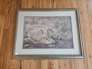 lot 86 image: Postmodern Swan Dcor Art