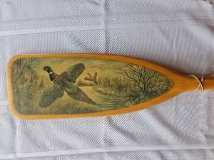 lot 127 image: Nancy Luloff North Woods Painted Oar