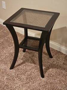 lot 31 image: Modern Contemporary Caned Side Table