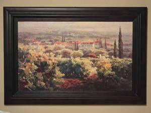 lot 92 image: Oversized Tuscany Vineyard Landscape Fine Art Print  44 x 30