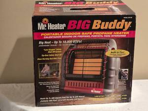 lot 180 image: Mr. Heater Big Buddy Portable Indoor Propane Heater  In Box