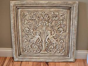lot 225 image: Large Decorative Relief Wall Panel  Classical Mythology Motif