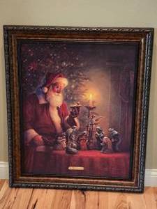 lot 226 image: Framed Santa Holiday Art  I Do Believe - Greg Olson