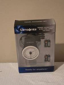 lot 291 image: Samsonite Travel Accessory Set  Luggage Scale  TSA Locks (New in Box)