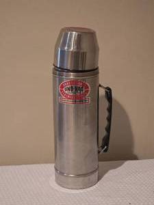 lot 292 image: UNO-VAC Stainless Steel Vintage Vacuum Thermos Bottle
