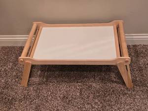 lot 294 image: Modern Wood Folding Bed  Meal Tray Table