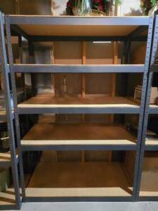 lot 193A image: Heavy Duty Metal 5-Shelf Storage Rack Unit - 1 Unit