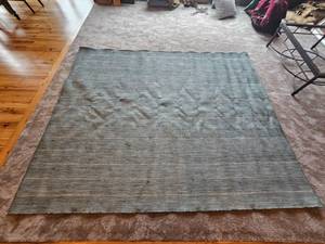 lot 372 image: Light Blue Outdoor Twine Area Rug 115x92